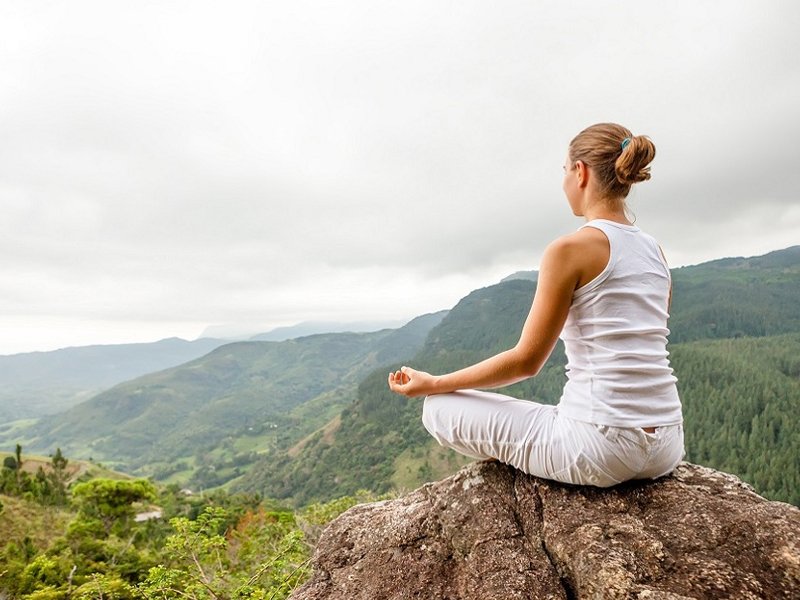 Dawn meditation and alms giving