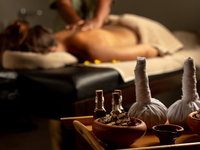 Ayurvedic herbal wellness treatment